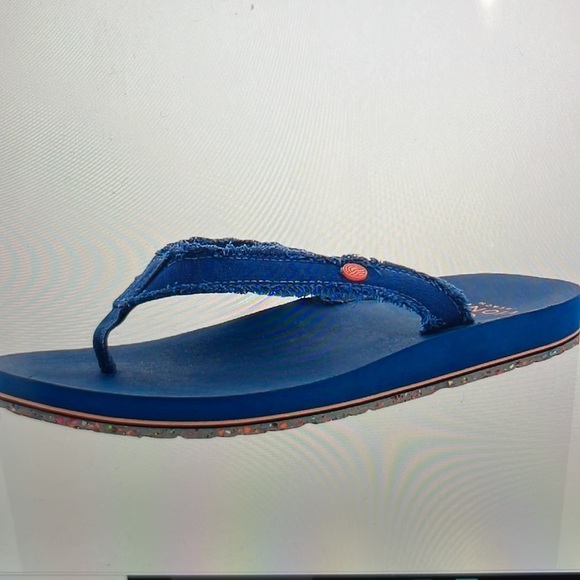 Vionic Beach Unwind Women’s Canvas Slip On Flip Flops in navy size 6 - Picture 6 of 6